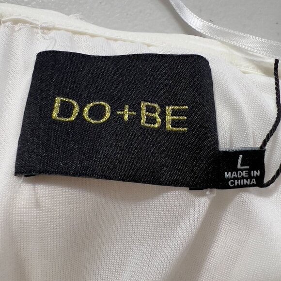 DO+BE Strapless Ruched Mini Dress Women’s L Ivory NWT - Picture 8 of 12